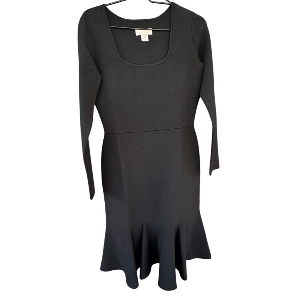 Rachel Parcell Black Long Sleeve Fit & Flare Midi Dress Size Medium